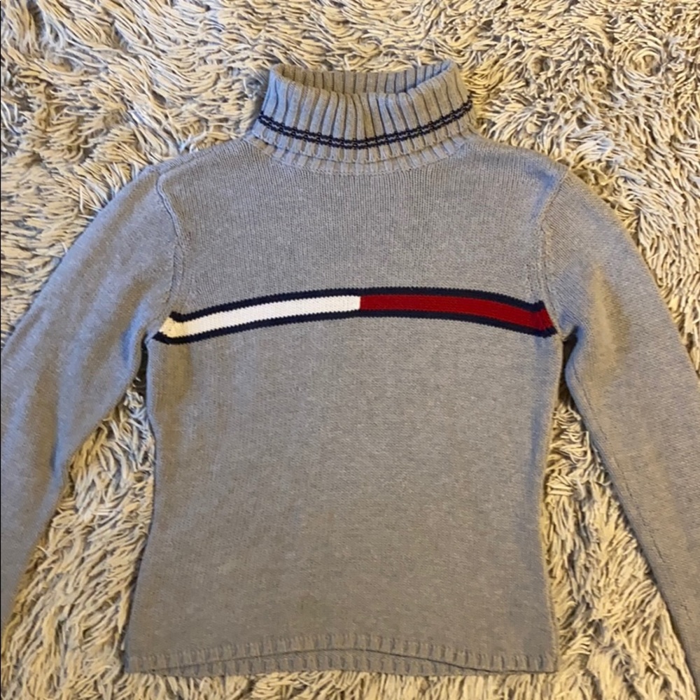 Grey Tommy Hilfiger turtleneck sweater
